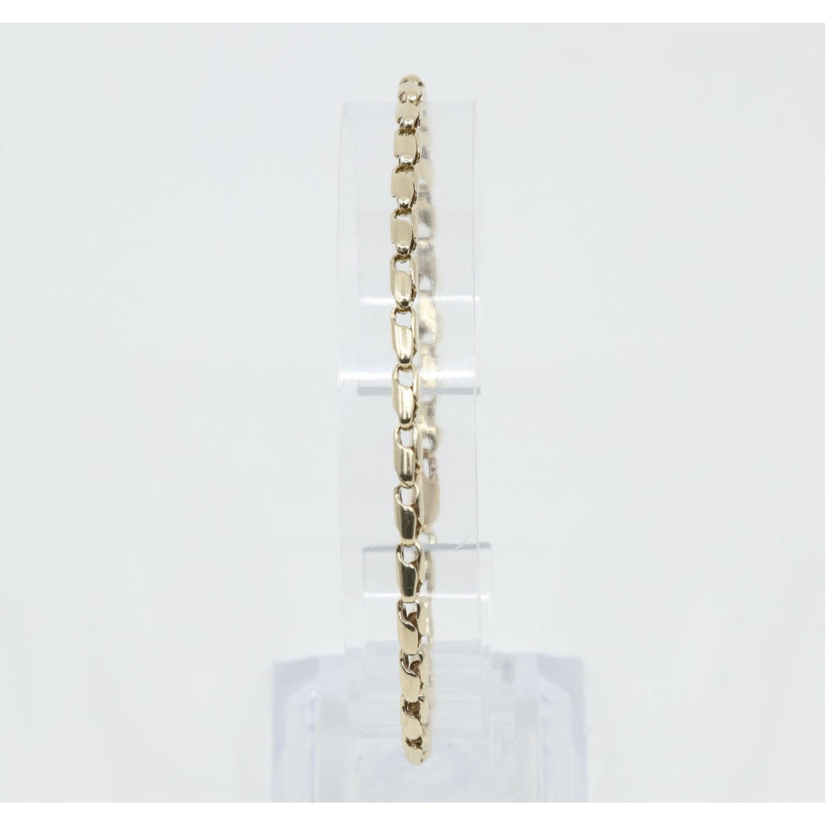 10K Yellow Gold Bullet Style Link Bracelet
