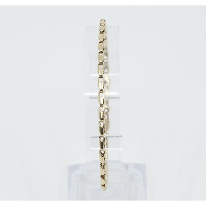 10K Yellow Gold Bullet Style Link Bracelet