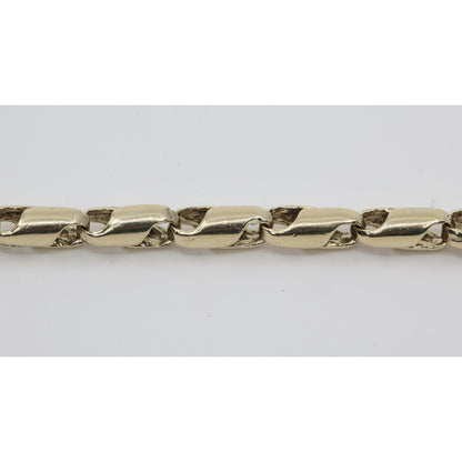 10K Yellow Gold Bullet Style Link Bracelet