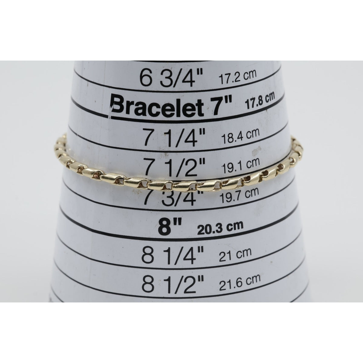 10K Yellow Gold Bullet Style Link Bracelet