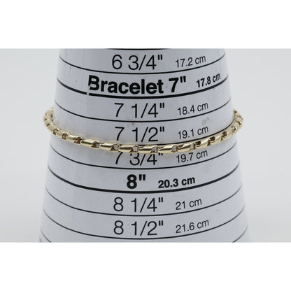 10K Yellow Gold Bullet Style Link Bracelet