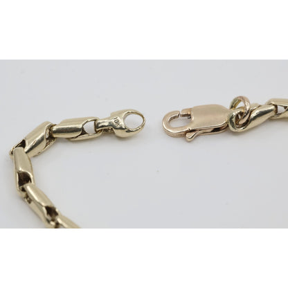 10K Yellow Gold Bullet Style Link Bracelet