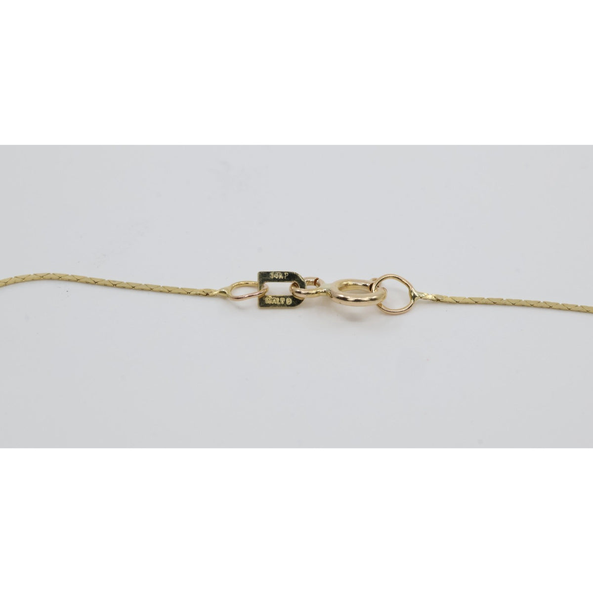 14K Yellow Gold Pearl Cobra Bead/Ball Link Chain Necklace