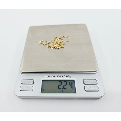 14K Yellow Gold Mirror Anchor Cable Link Chain Necklace