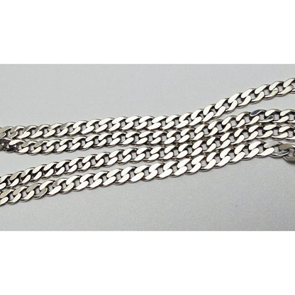 Gucci G Cut Out Round Circle Sterling Silver Charm Pendant Curb Chain Necklace