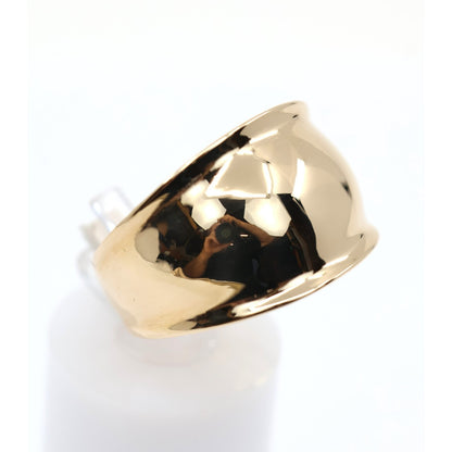 14K Yellow Gold Wide Concave Saddle Cigar Band Ring