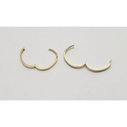 18K Yellow Gold Polished Hinged Hoop Earrings