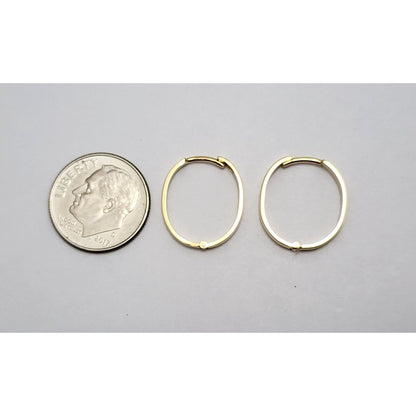 18K Yellow Gold Polished Hinged Hoop Earrings