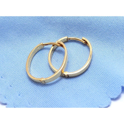 18K Yellow Gold Polished Hinged Hoop Earrings