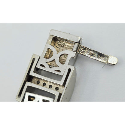 Fancy 14K White Gold Diamond Custom Link Bracelet