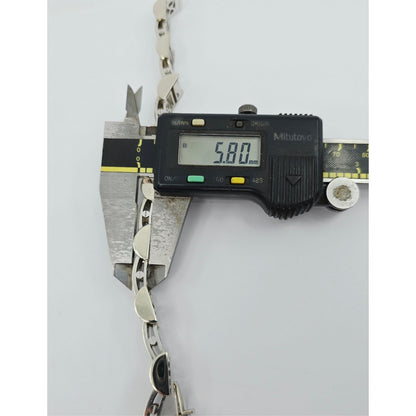 Fancy 14K White Gold Diamond Custom Link Bracelet