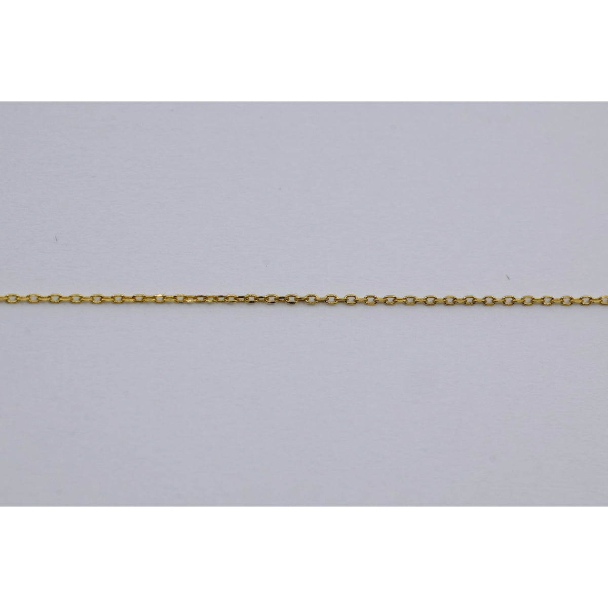Thin 14K Yellow Gold Round & Baguette Diamond Cross Pendant Resizable Necklace