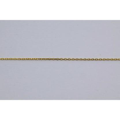 Thin 14K Yellow Gold Round & Baguette Diamond Cross Pendant Resizable Necklace