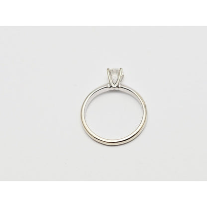 Magic Glo 14K White Gold Engagement Wedding Solitaire Round Cut Diamond Ring