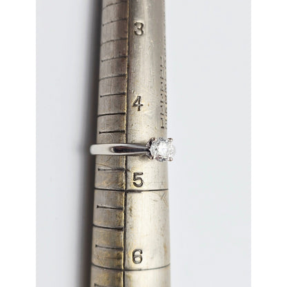 Magic Glo 14K White Gold Engagement Wedding Solitaire Round Cut Diamond Ring