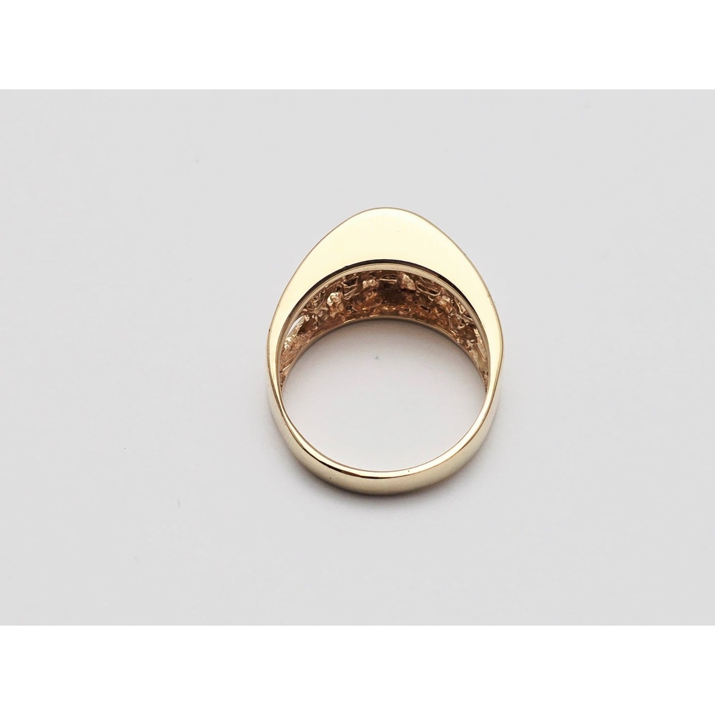 14K Yellow Gold Channel Set Round Diamond Ring