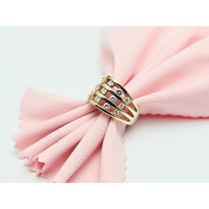 14K Yellow Gold Channel Set Round Diamond Ring