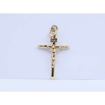 10K Yellow Gold Religious Jesus on Cross Charm Pendant