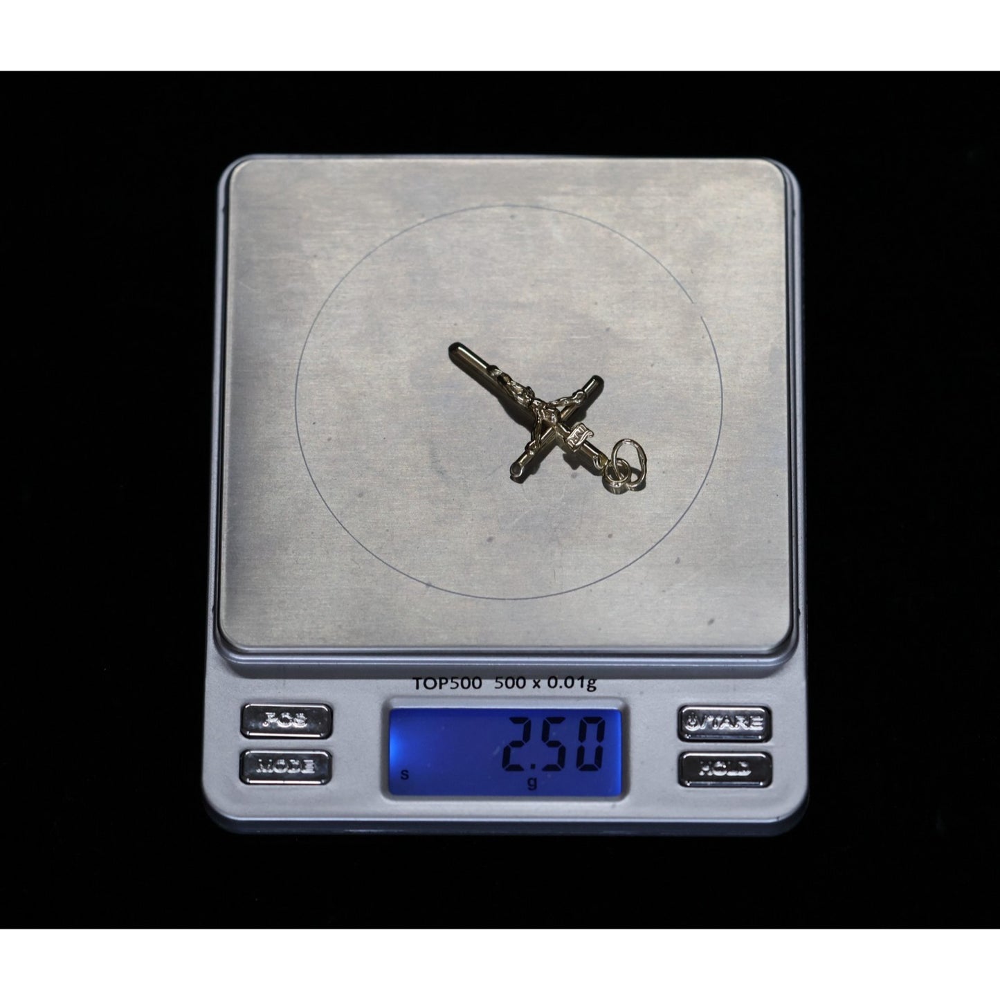 10K Yellow Gold Religious Jesus on Cross Charm Pendant