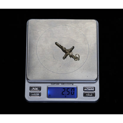 10K Yellow Gold Religious Jesus on Cross Charm Pendant