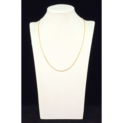 14K Yellow Gold Rounded Franco Link Chain Necklace
