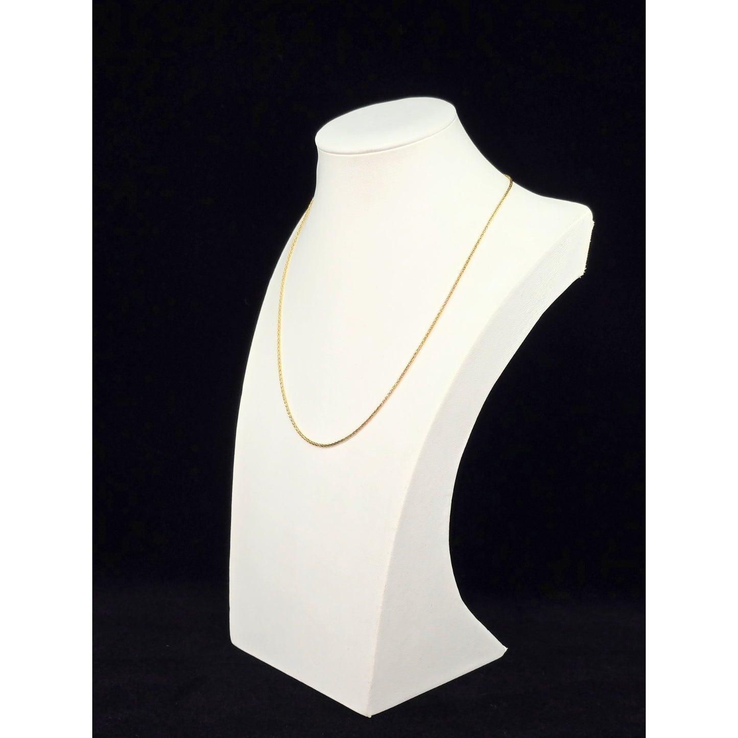 14K Yellow Gold Rounded Franco Link Chain Necklace