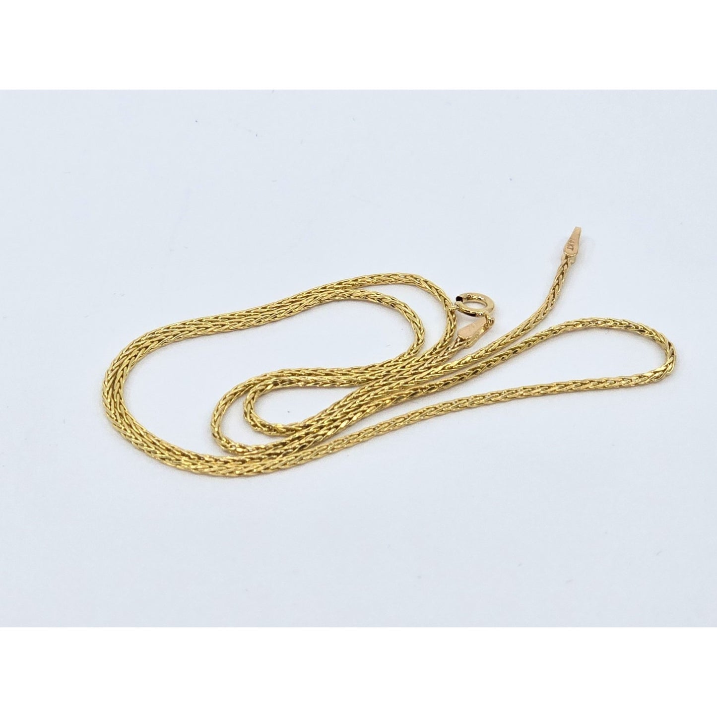 14K Yellow Gold Rounded Franco Link Chain Necklace