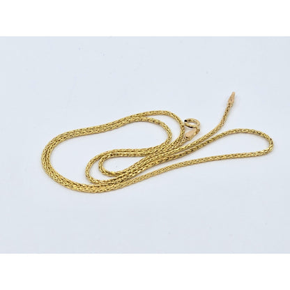 14K Yellow Gold Rounded Franco Link Chain Necklace