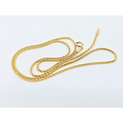 14K Yellow Gold Rounded Franco Link Chain Necklace