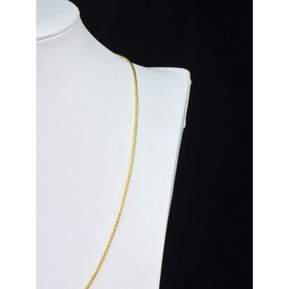 14K Yellow Gold Rounded Franco Link Chain Necklace