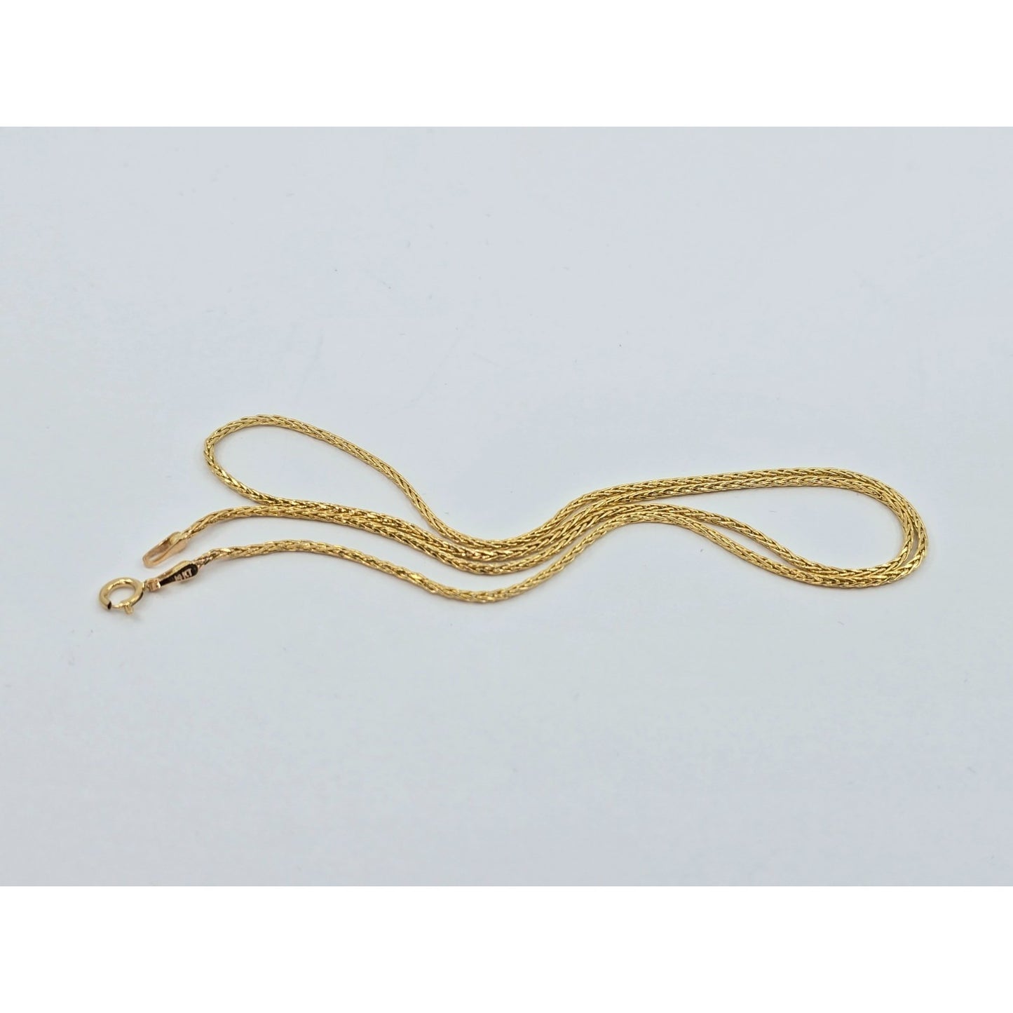 14K Yellow Gold Rounded Franco Link Chain Necklace