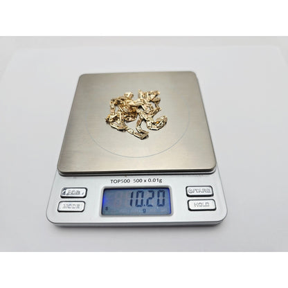 14K Two Tone Gold Diamond Cut Valentino Link Chain Necklace