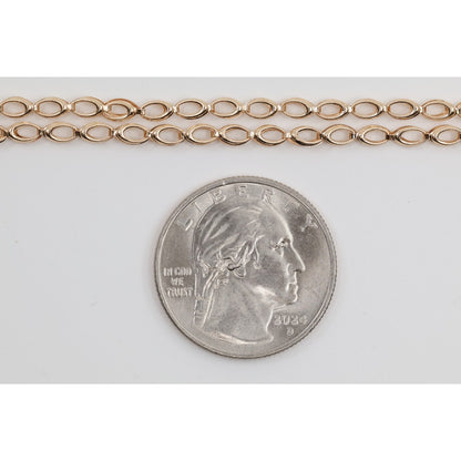 14K Rose Gold Custom Link Chain Necklace