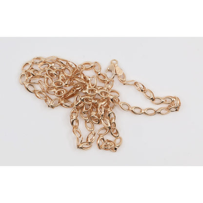 14K Rose Gold Custom Link Chain Necklace