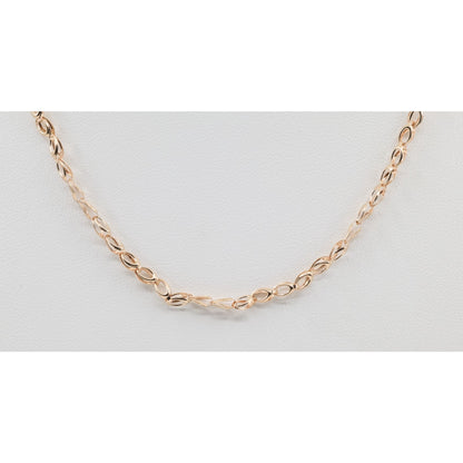 14K Rose Gold Custom Link Chain Necklace