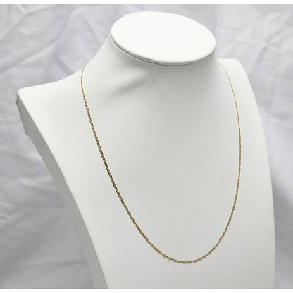 14K Two Tone Gold Diamond Cut Mariner Link Chain Necklace