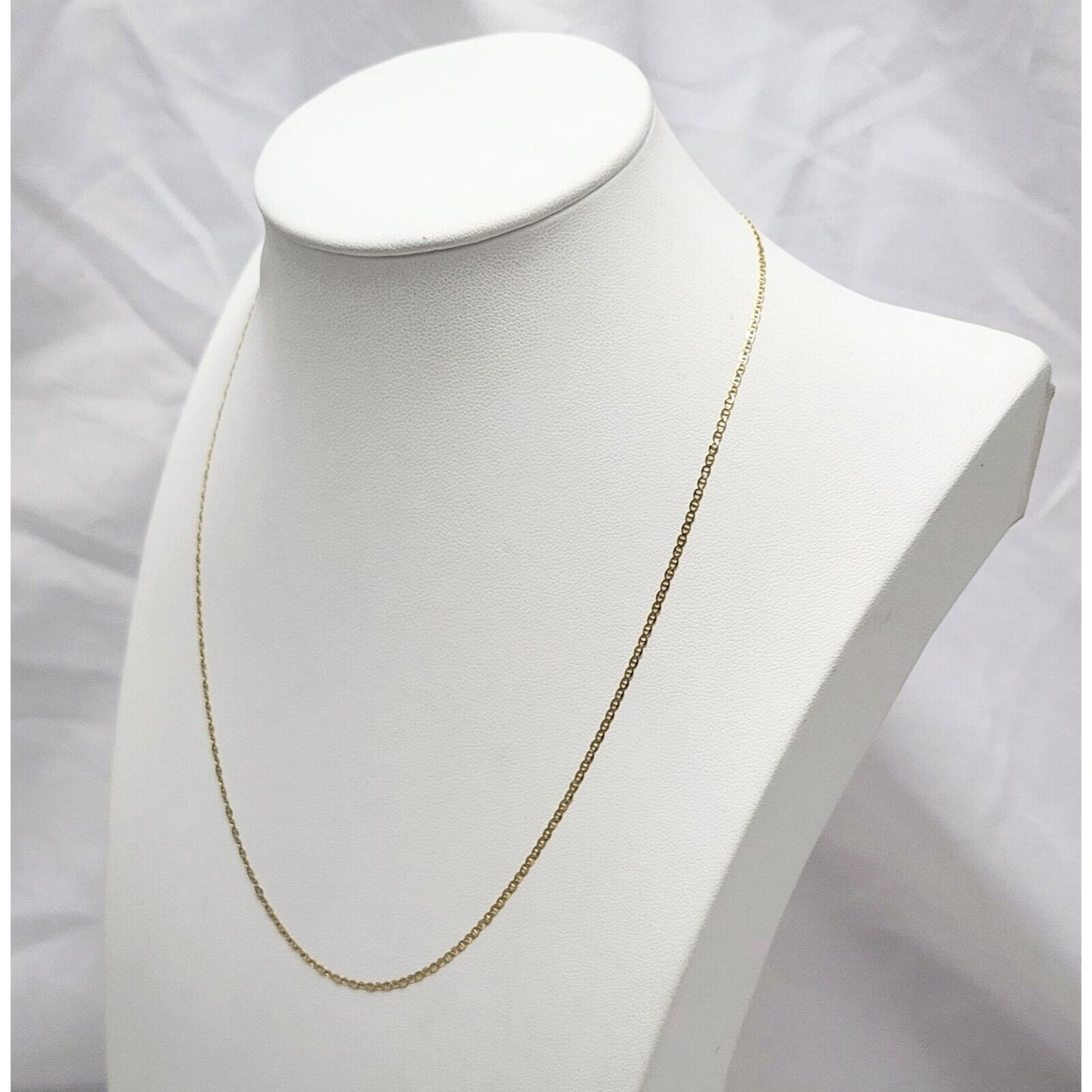 14K Two Tone Gold Diamond Cut Mariner Link Chain Necklace