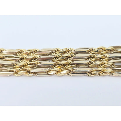 14K Two Tone Gold Milano Rope Chain Necklace