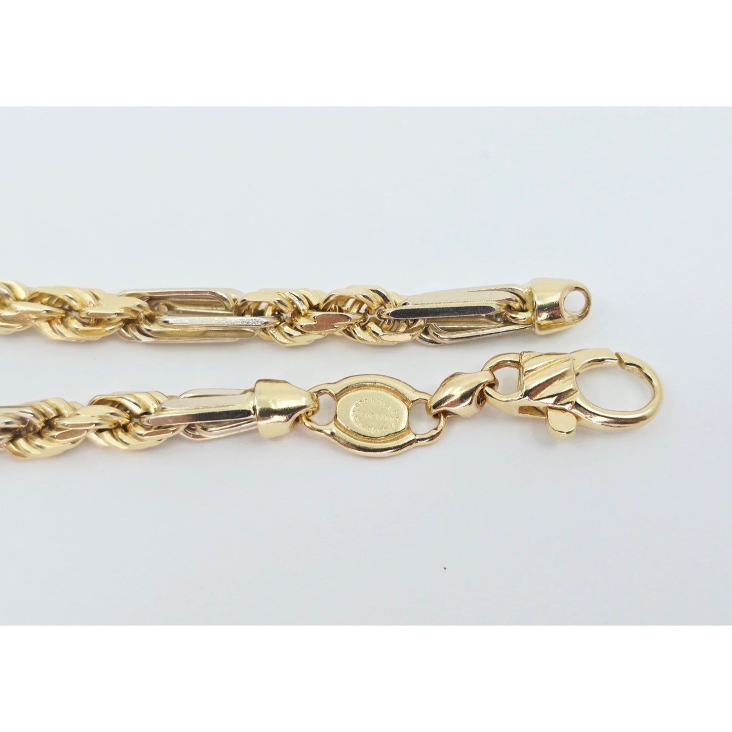 14K Two Tone Gold Milano Rope Chain Necklace