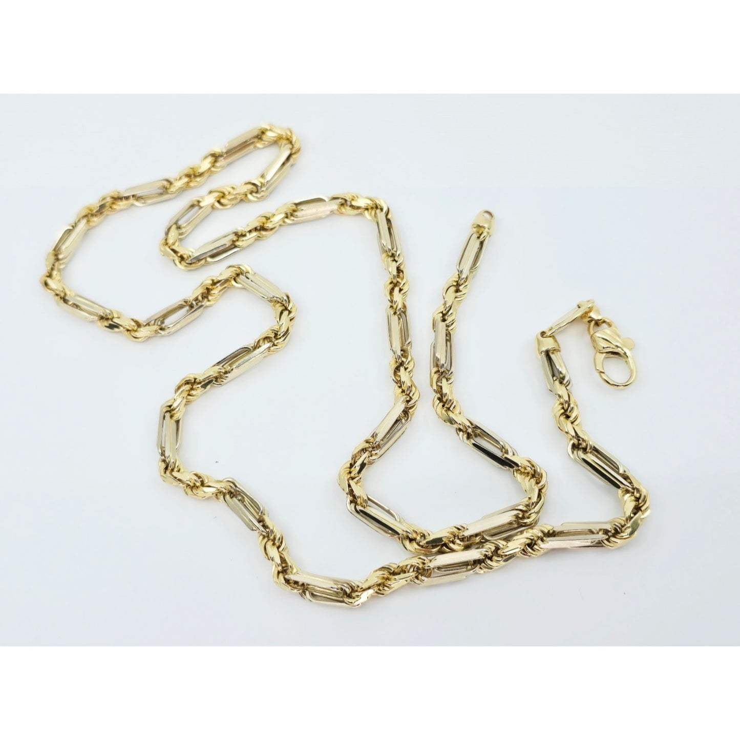 14K Two Tone Gold Milano Rope Chain Necklace