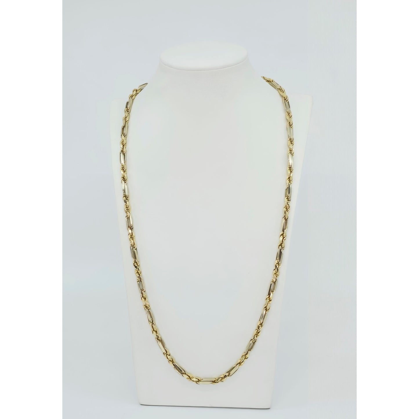 14K Two Tone Gold Milano Rope Chain Necklace
