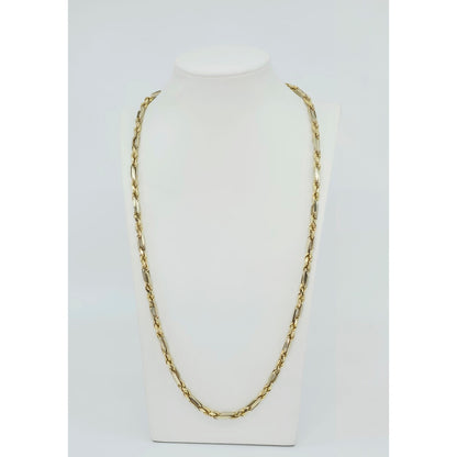14K Two Tone Gold Milano Rope Chain Necklace