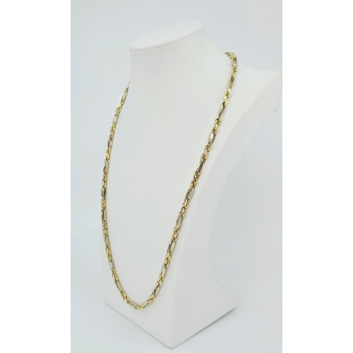 14K Two Tone Gold Milano Rope Chain Necklace