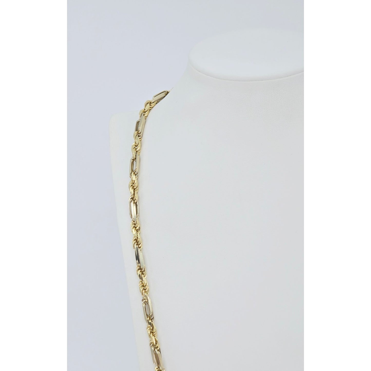 14K Two Tone Gold Milano Rope Chain Necklace