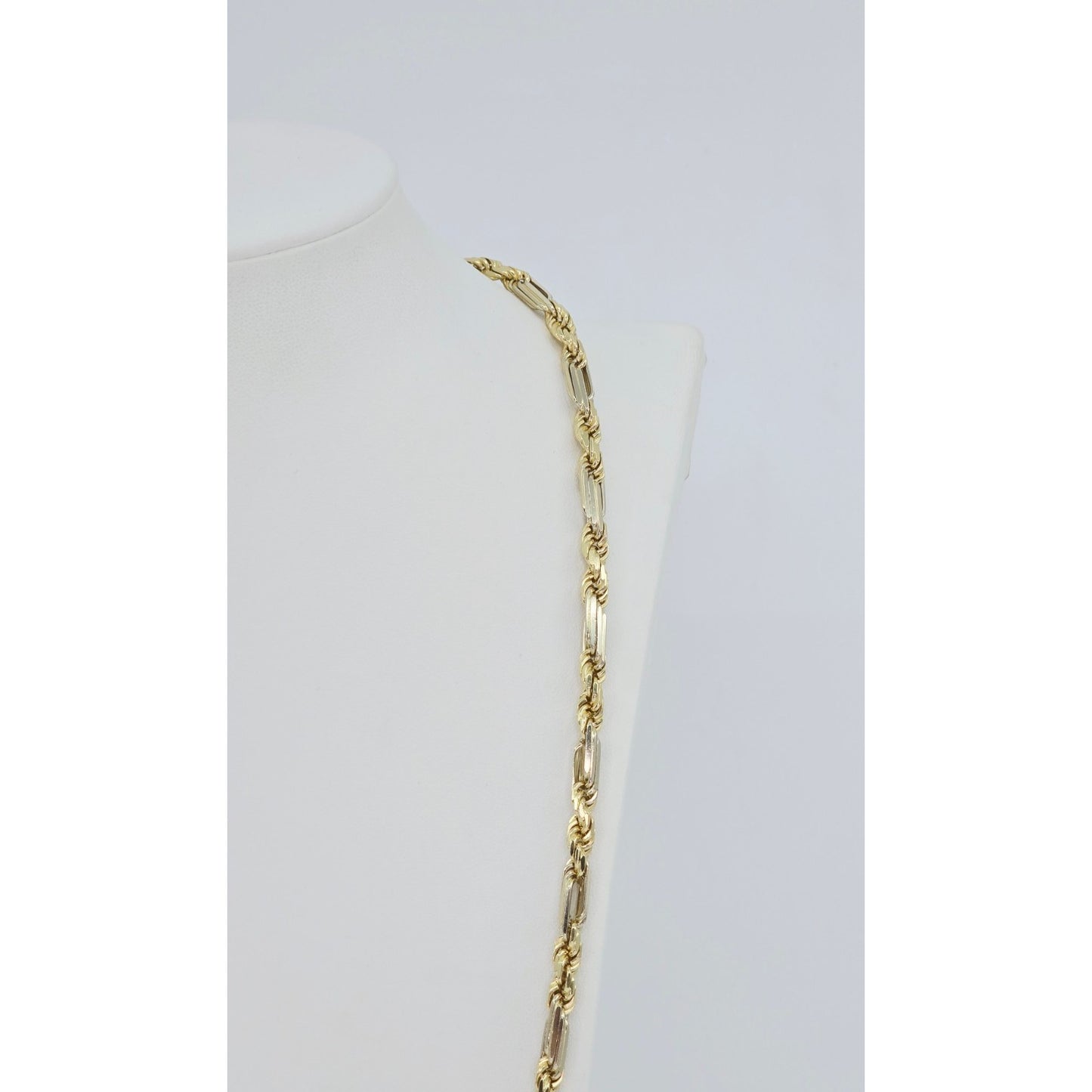 14K Two Tone Gold Milano Rope Chain Necklace