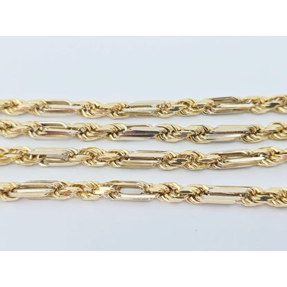 14K Two Tone Gold Milano Rope Chain Necklace