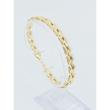 14K Yellow Gold Custom Link Chain Bracelet