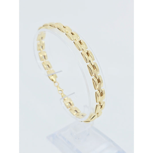 14K Yellow Gold Custom Link Chain Bracelet