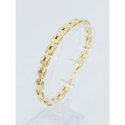 14K Yellow Gold Custom Link Chain Bracelet