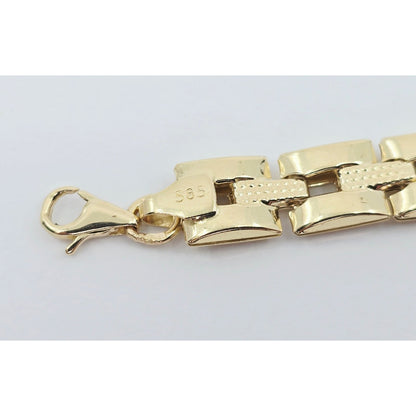 14K Yellow Gold Custom Link Chain Bracelet